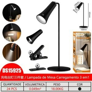 Luminaria de mesa ferro 3 in 1