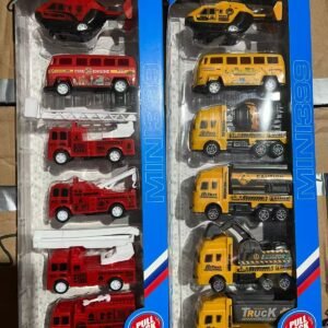 Kit carrinho veiculos transporte c/6 friccao