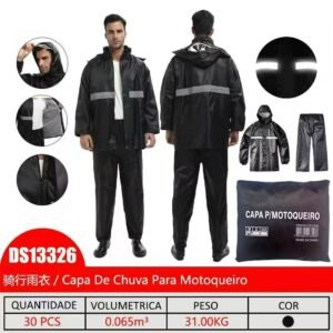 Capa de chuva para motoqueiro[M,G,GG]