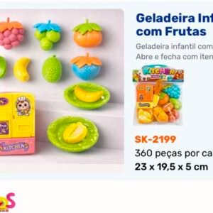 Saco mini geladeira com frutas