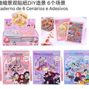 Livro K-POP adesivo refletivo c/8 diferentes cenários