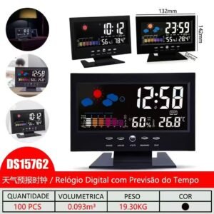 Relogio digital com previsao de tempo DS 15762