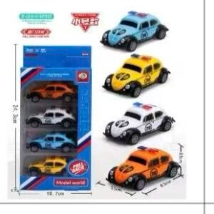 Kit carrinho fusca plastico c/4