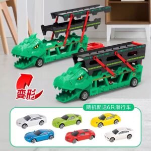 Caminhao donossauro c/ 6 mini cariinho metal