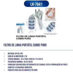 Filtro de linha 2m LK-7641