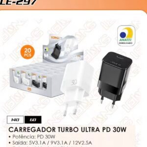 Tomada entrada C ,30W,TURBO LE-297