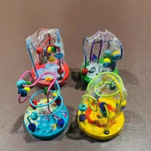 Brinquedo educativo madeira com anel de ferro