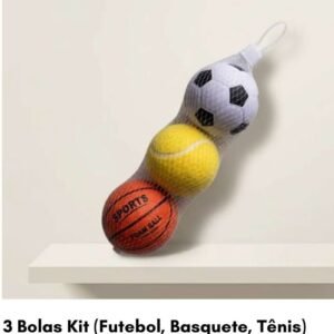 Kit 3 bolas[ futebal,basquete,tenis]