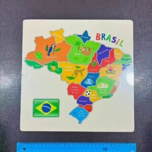 Brinquedo madeira mapa do brasil 30cm x30cm