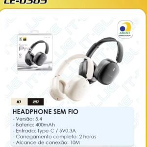 Fone sem fio BT LE-0305