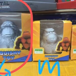 Caxia de squishy macaco c/areia Grande c/4