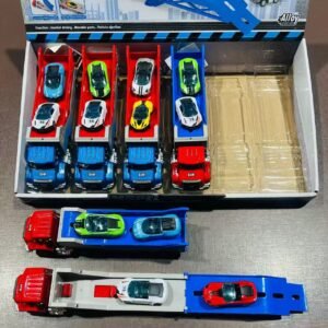 Caxia caminhao c/ duas mini carrinho de  metal c/6
