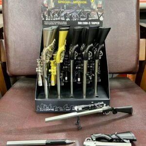 Caxia de caneta tipo arma com luz c/30