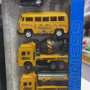Kit carrinho veiculos transporte c/6 friccao