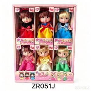 Cx mini boneca c/cabelo com 6